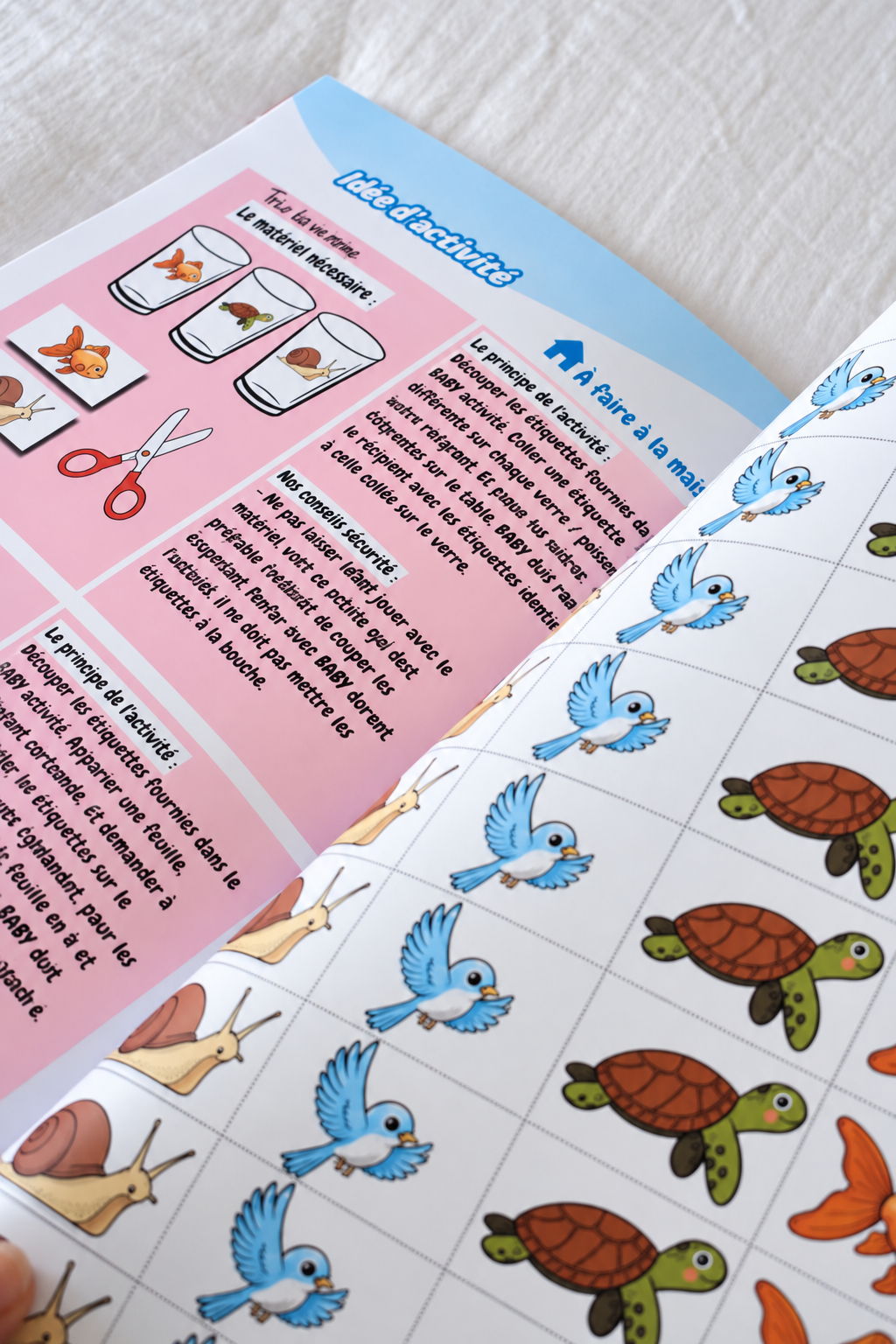 Activité à faire à la maison pour apprendre les animaux a son enfant de 2 ans. 