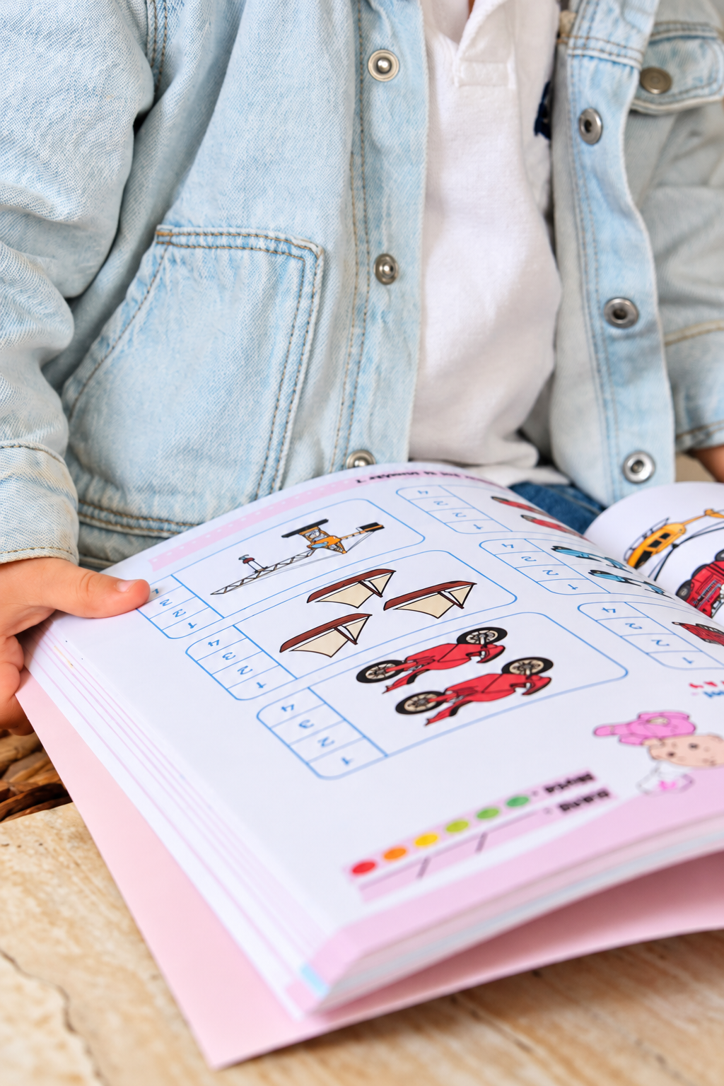 Cahier d'éveil, apprendre a compter simplement et de façon rigolote. 
