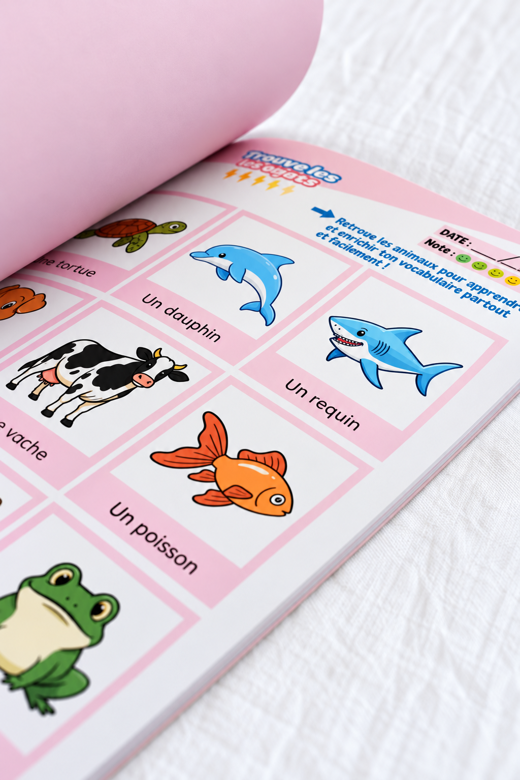 Carte a découper pour enrichir le vocabulaire des enfants, dés 24 mois.