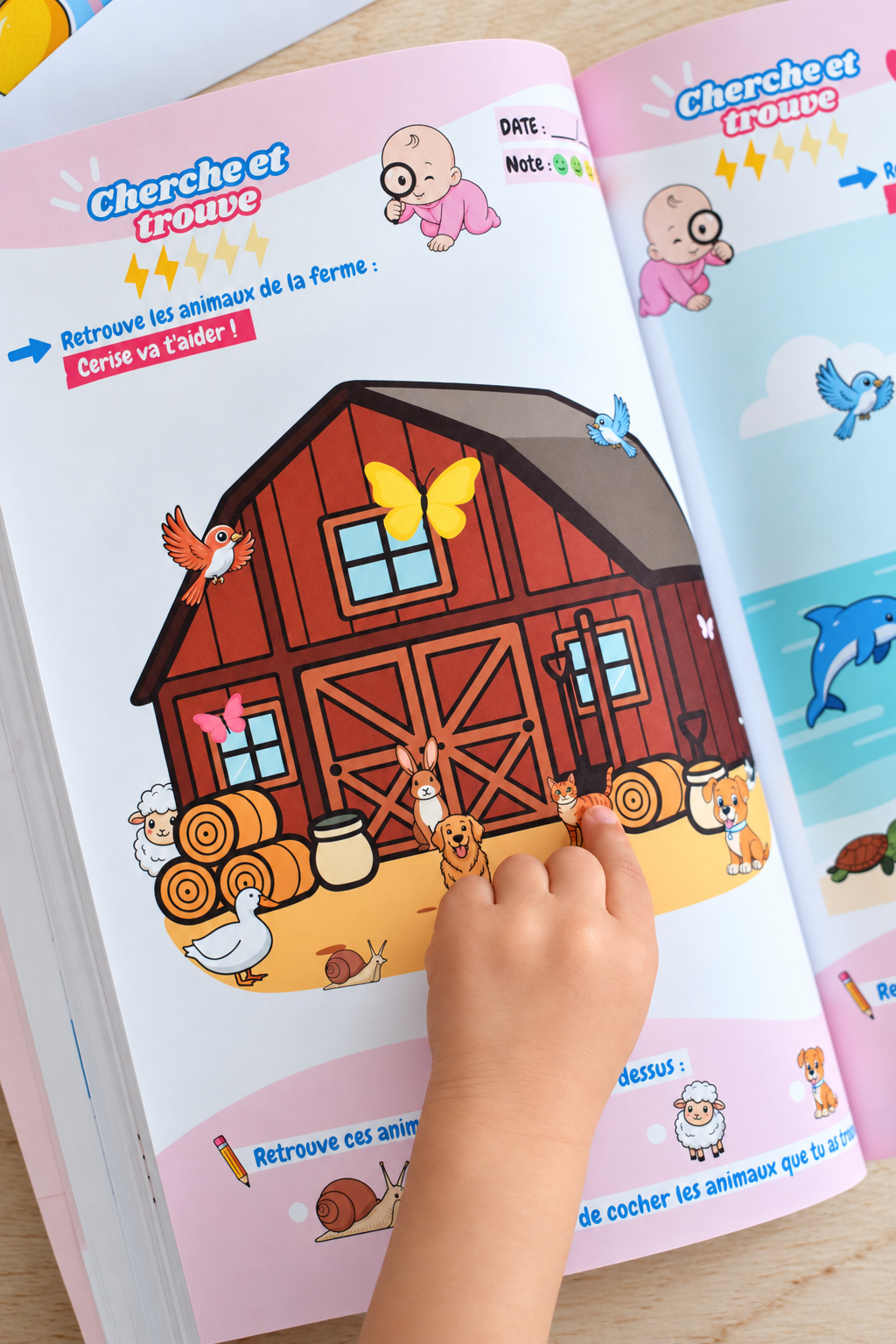 Apprendre les animaux et enrichir le vocabulaire de bébé grâce au baby activités. 