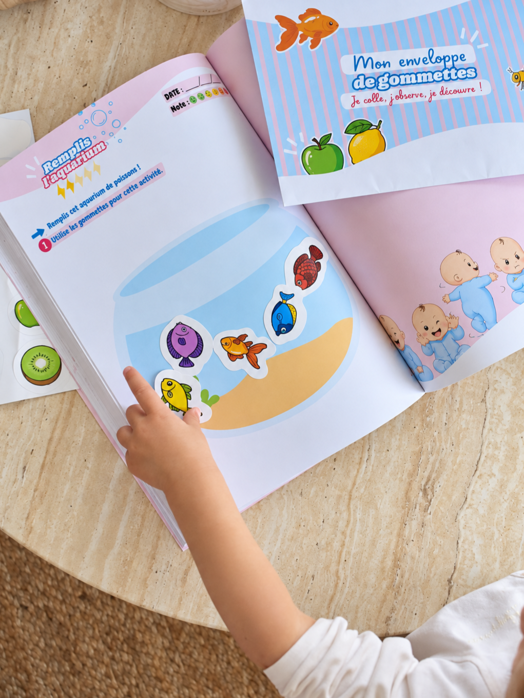 Exercices gommettes pour enfants 