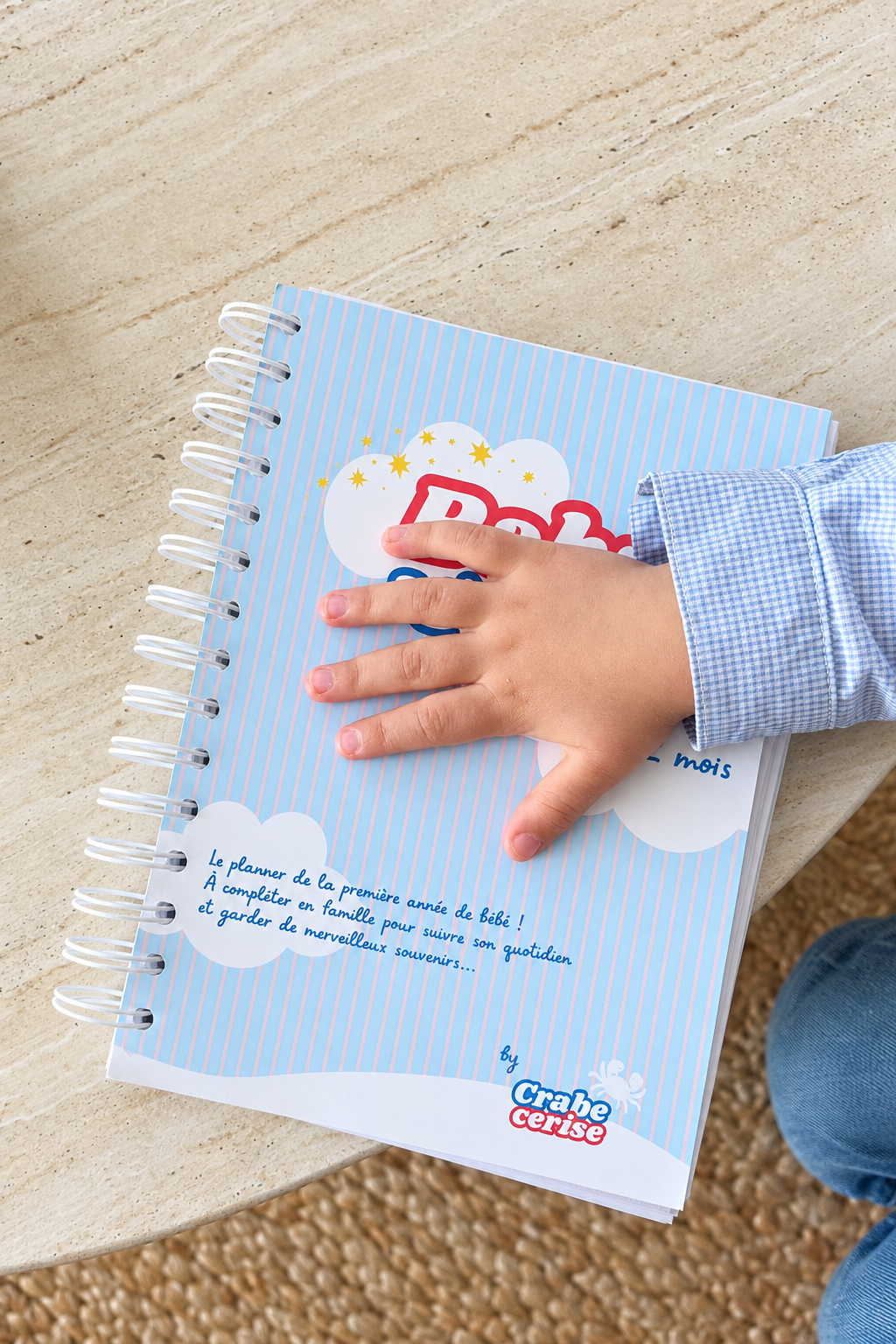 Planner pour bébé, illustré par Crabe Cerise, idée cadeau pour les jeunes et futures mamans. 