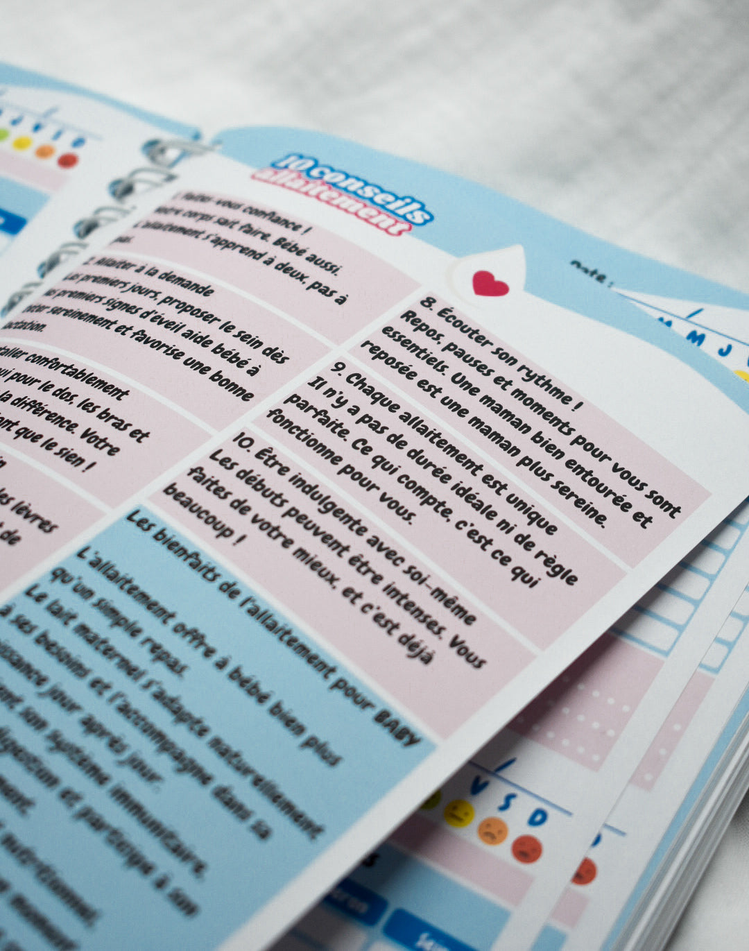 Agenda Bébé 0-12 mois — Carnet de bord naissance | Crabe Cerise