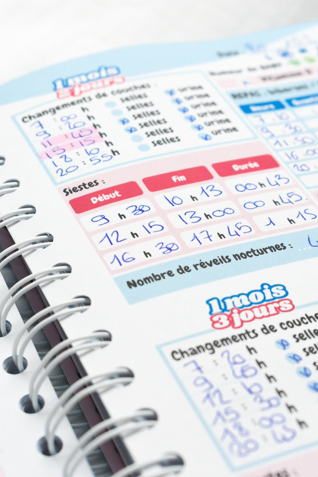 Agenda Bébé 0-12 mois — Carnet de bord naissance | Crabe Cerise