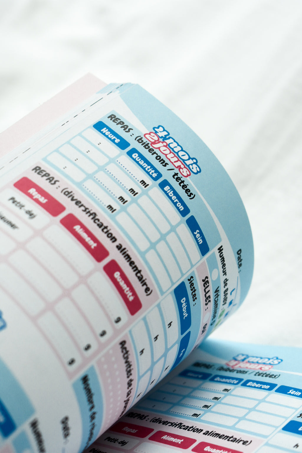 Agenda Bébé 0-12 mois — Carnet de bord naissance | Crabe Cerise